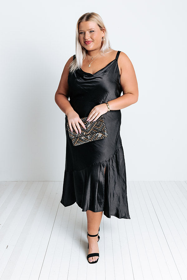 Style A La Mode Satin Midi Curves Image - 2