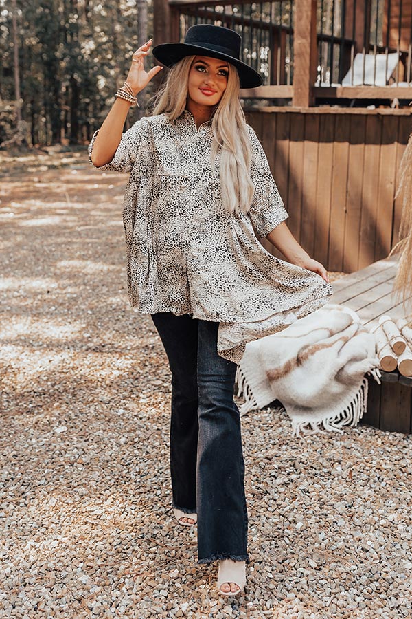 Style Leader Babydoll Top In Light Beige Image - 5