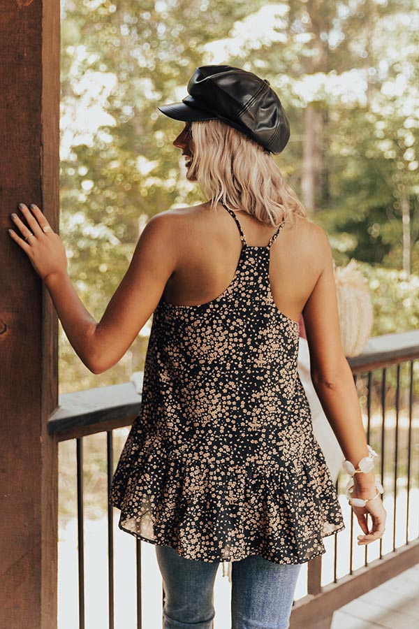 Tuscan Wine Shift Tank In Black Image - 5