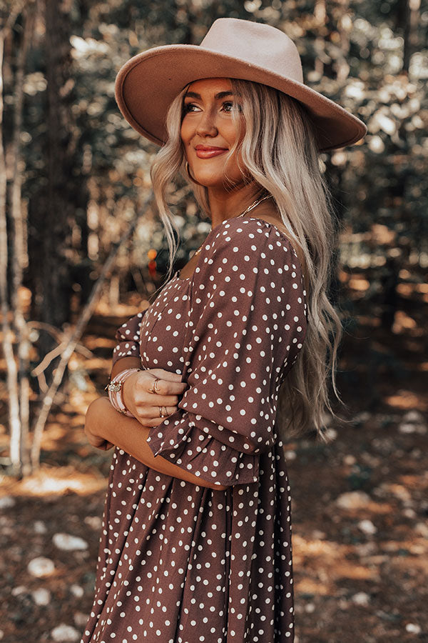 Dynasty Dreams Polka Dot Midi In Hazelnut Image - 4