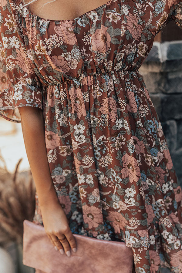 Tuscan Wine Tour Floral Babydoll Dress Image - 2