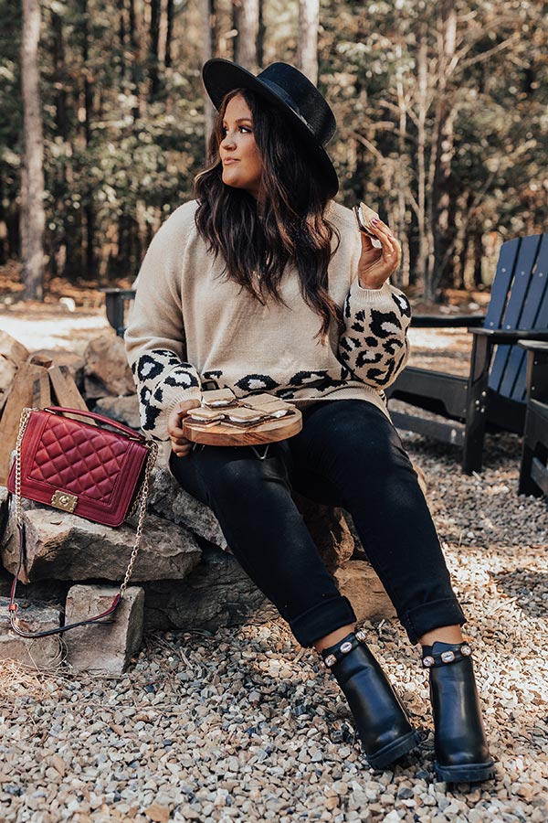 Brooklyn Blizzard Sweater In Light Beige Curves Image - 1