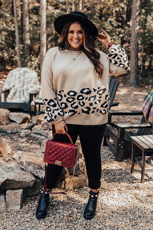 Brooklyn Blizzard Sweater In Light Beige Curves Image - 2