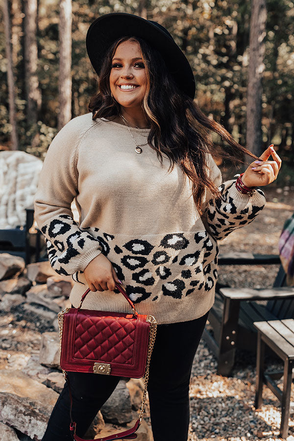 Brooklyn Blizzard Sweater In Light Beige Curves Image - 3