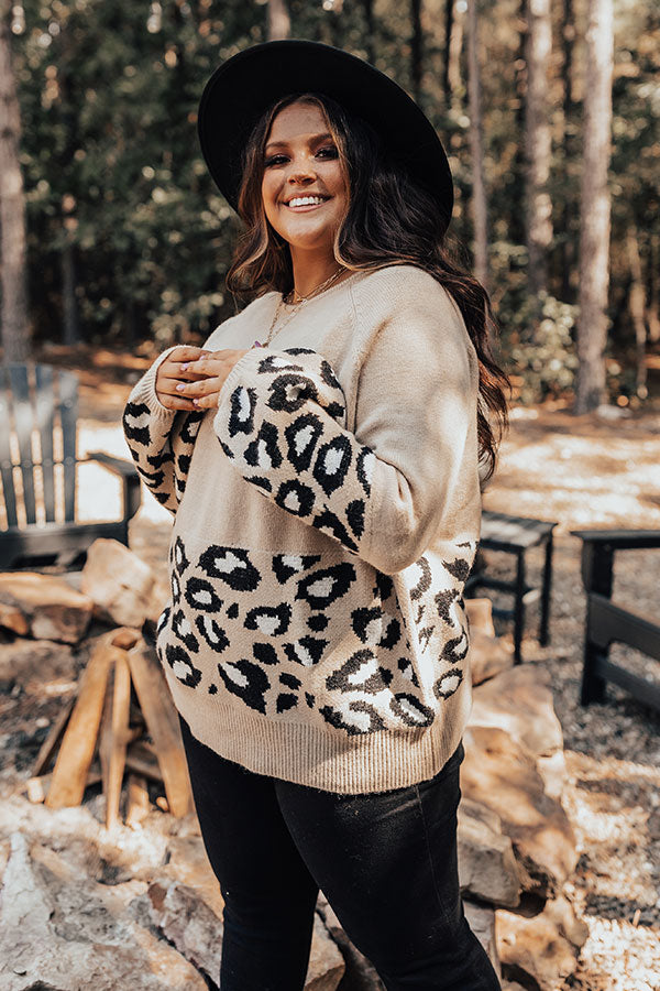 Brooklyn Blizzard Sweater In Light Beige Curves Image - 4