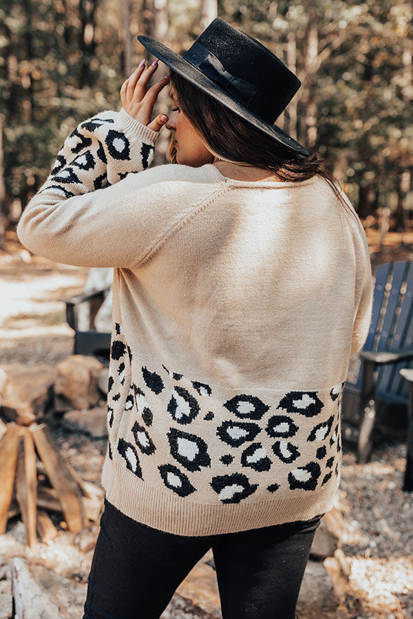 Brooklyn Blizzard Sweater In Light Beige Curves Image - 5