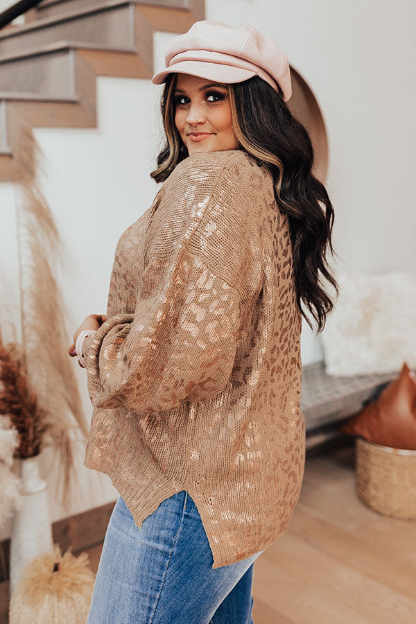 Cozy Conditions Leopard Sweater In Iced Latte Curves Image - 5