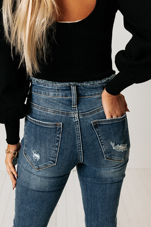 Risen The Nancie High Waist Frayed Skinny Image - 5