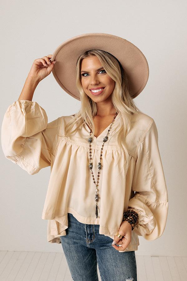 Luckiest Of All Shift Top In Cream Image - 1