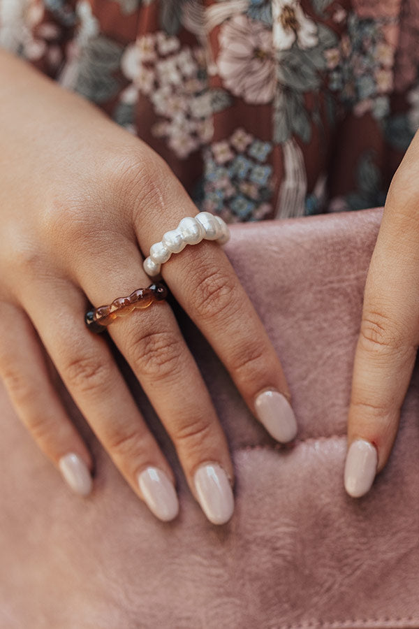 Smooth Lines Ring Set Image - 3