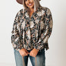 The Ivee Floral Babydoll Top in Black Curves Image - 1