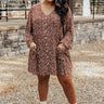The Montana Floral Shift Dress in Rust Curves Image - 1