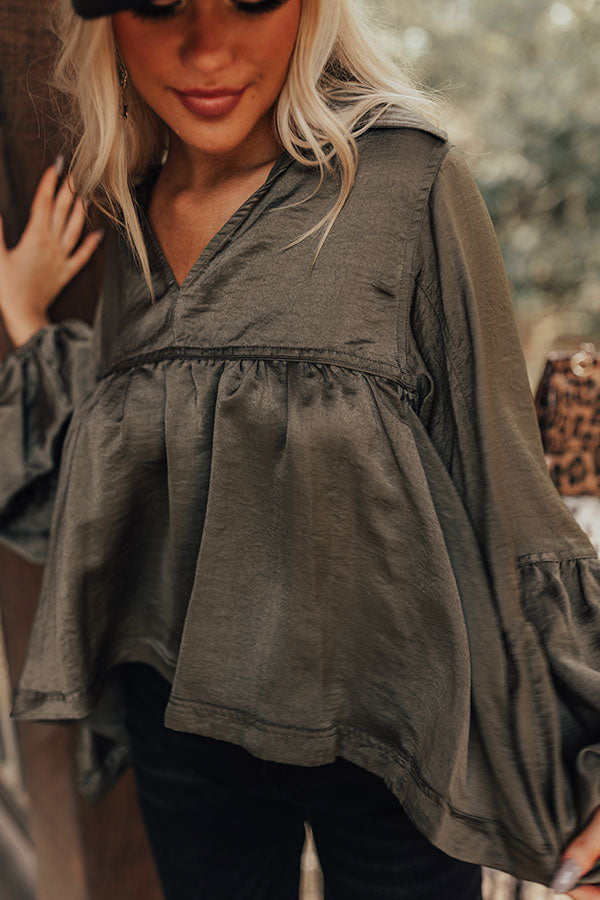 Luckiest Of All Shift Top In Martini Olive Image - 3