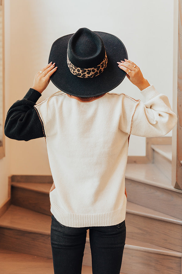 Turn On The Cozy Color Block Sweater Image - 1