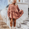 Soho Sweetness Babydoll Dress in Rustic Rose Curves Image - 1
