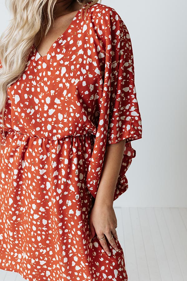 Spotlight Romance Leopard Dress in Rust Image - 3