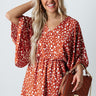 Spotlight Romance Leopard Dress in Rust Image - 1
