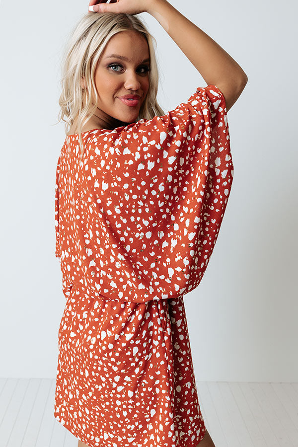 Spotlight Romance Leopard Dress in Rust Image - 5
