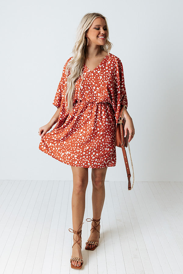 Spotlight Romance Leopard Dress in Rust Image - 2