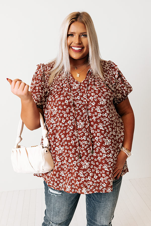 Thankful Babe Floral Shift Top Curves Image - 4
