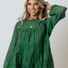 Lovely Rose Shift Top In Green Image - 1