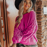 Campfire Crush Knit Sweater In Fuchsia Image - 1