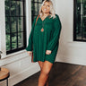 Style Code Babydoll Dress in Hunter Green Curves Image - 1