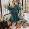 Love This Feeling Polka Dot Dress in Hunter Green Image - 1