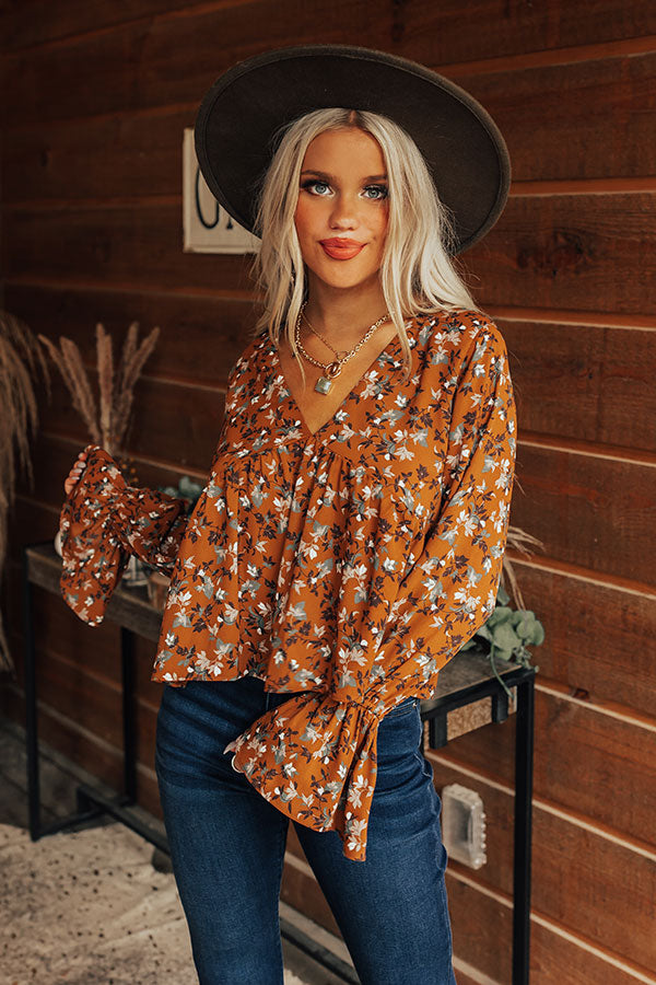 Living In Style Floral Babydoll Top