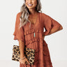 Denver Coffee Date Shift Dress In Rust Image - 1