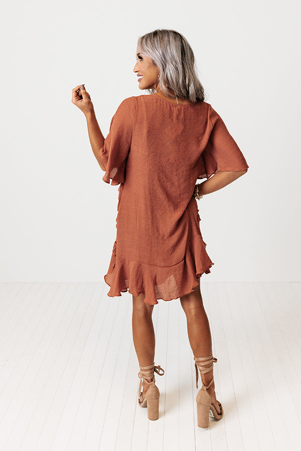 Denver Coffee Date Shift Dress In Rust • Impressions Online Boutique