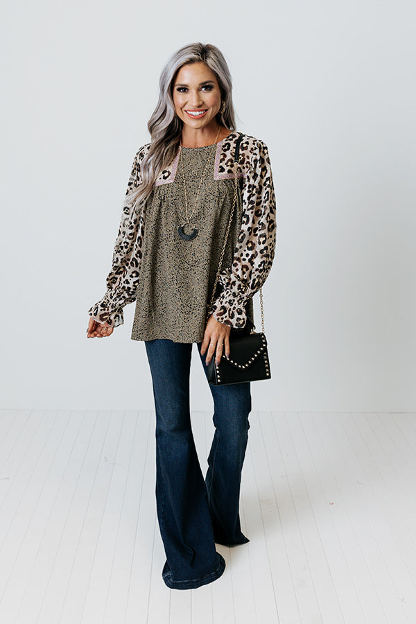 Spice Divine Shift Top In Sage Image - 2