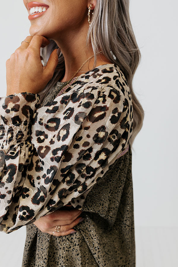 Spice Divine Shift Top In Sage Image - 3