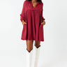 Style Code Babydoll Dress in Wine Image - 1