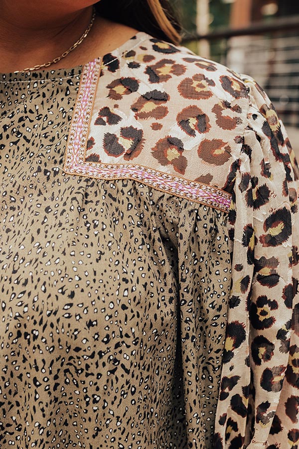 Spice Divine Shift Top In Sage Curves Image - 4