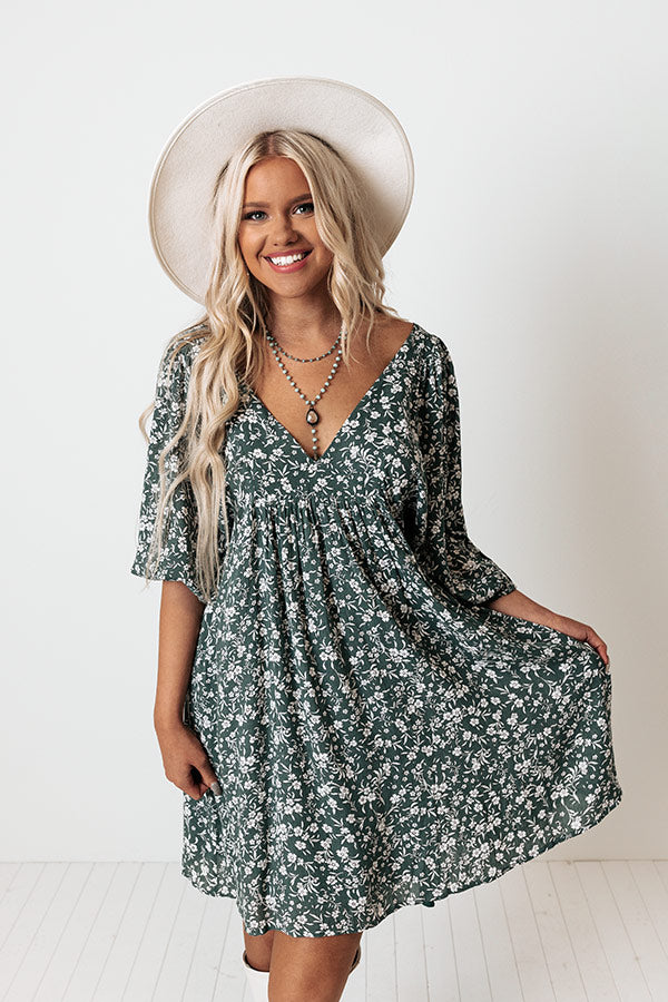 Forever Stylish Floral Dress in Dark Pear • Impressions Online Boutique