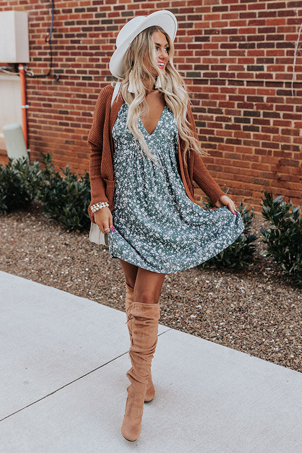Forever Stylish Floral Dress in Dark Pear