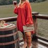 Style Code Babydoll Dress in Rust Curves Image - 1