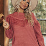 Idlewild Fringe Sweater In Rustic Rose Image - 1