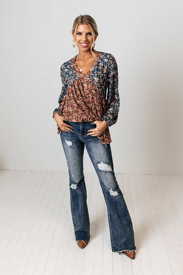 Shower With Love Floral Babydoll Top Image - 4