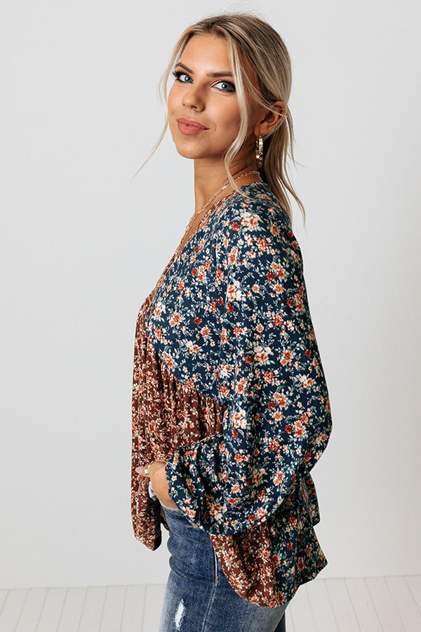 Shower With Love Floral Babydoll Top Image - 3