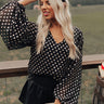 Style A La Mode Polka Dot Shift Top in Black Image - 1