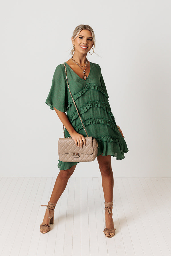Denver Coffee Date Shift Dress In Green – Impressions Online Boutique