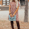 Thankful Babe Floral Shift Dress In Rust Image - 1