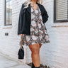 Boho In Soho Floral Shift Dress in Black Curves Image - 1