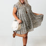 Thankful Babe Floral Shift Dress In Grey Curves Image - 1