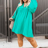 Style Code Babydoll Dress in Emerald Curves Image - 1