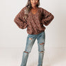 The Winette Floral Top in Rust Image - 1