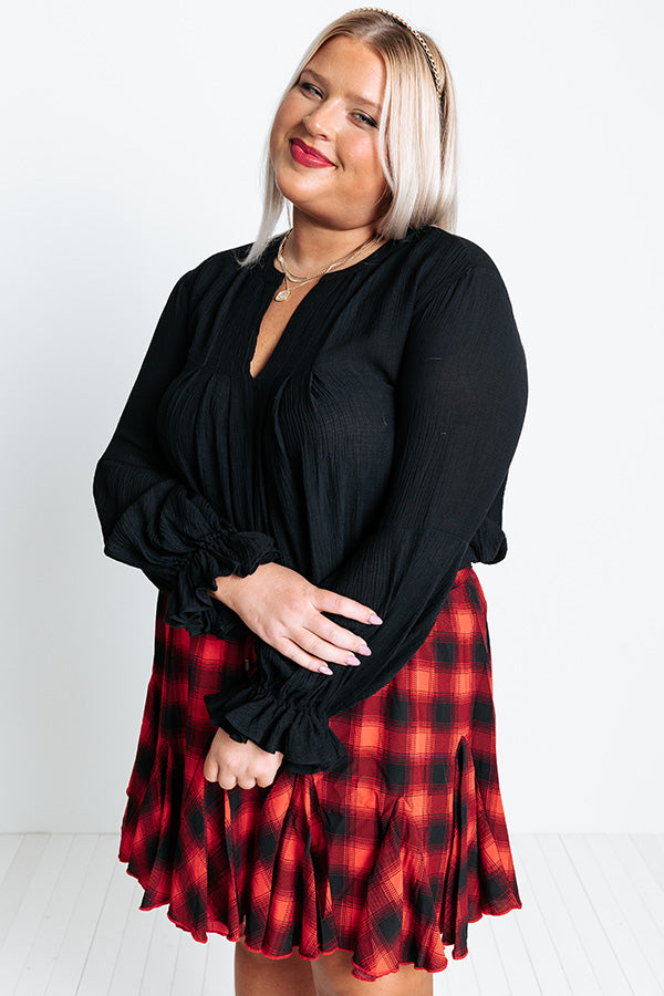 Santa Cruz Chic Shift Top In Black Curves Image - 1