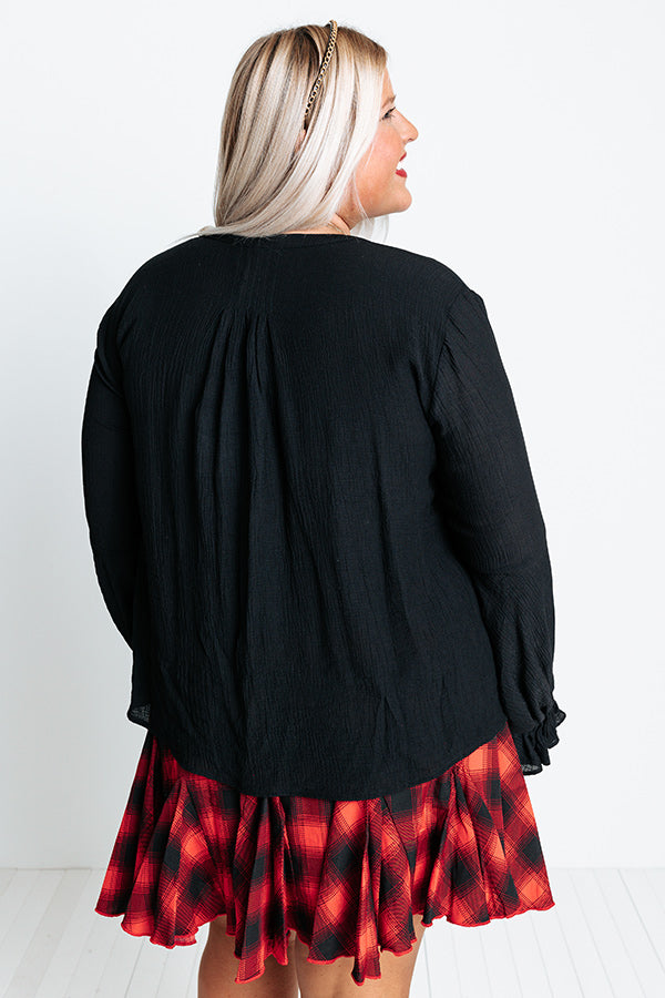 Santa Cruz Chic Shift Top In Black Curves Image - 4